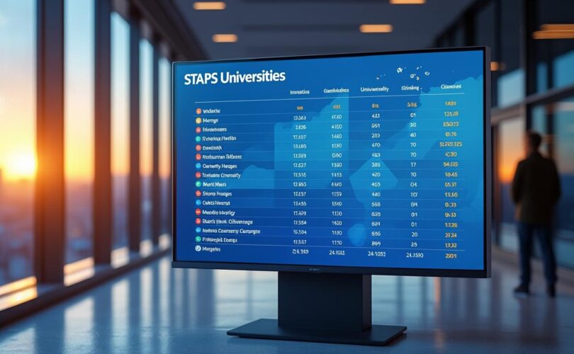 découvrez le classement des filières staps en france pour 2025 : analyse des meilleures universités, critères d’évaluation, conseils pour bien choisir votre établissement et réussir votre parcours en sciences et techniques des activités physiques et sportives.