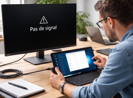découvrez comment résoudre le problème de "pas de signal" lors de la projection depuis une tablette windows grâce à nos solutions de dépannage simples et efficaces.