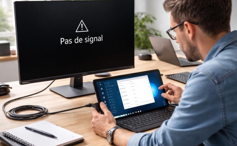 découvrez comment résoudre le problème de "pas de signal" lors de la projection depuis une tablette windows grâce à nos solutions de dépannage simples et efficaces.