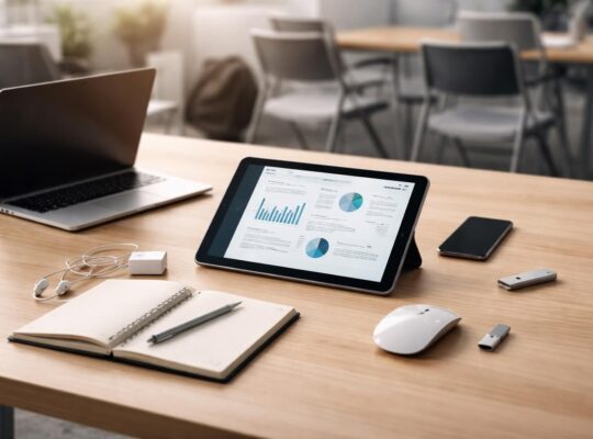 découvrez la checklist complète du matériel essentiel pour une salle de formation mobile efficace autour d’une tablette tactile.