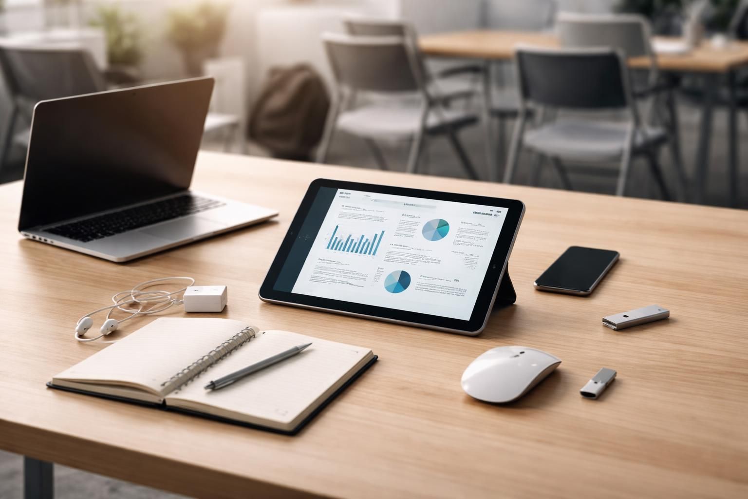 découvrez la checklist complète du matériel essentiel pour une salle de formation mobile efficace autour d’une tablette tactile.