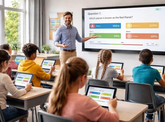 découvrez un cours interactif innovant pour faire voter la classe en temps réel depuis une tablette tactile, favorisant la participation et l'engagement des élèves.