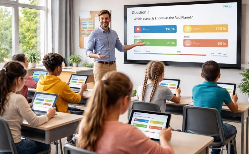 découvrez un cours interactif innovant pour faire voter la classe en temps réel depuis une tablette tactile, favorisant la participation et l'engagement des élèves.