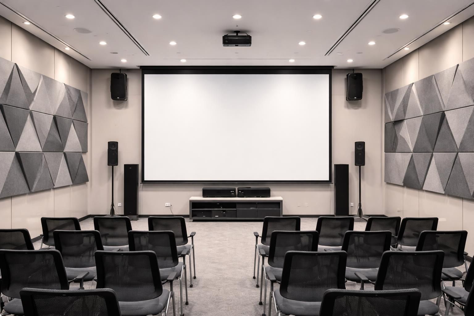 découvrez comment intégrer une sonorisation efficace à votre écran de projection pour conférence, en éliminant les problèmes d'écho et assurant une qualité sonore optimale.