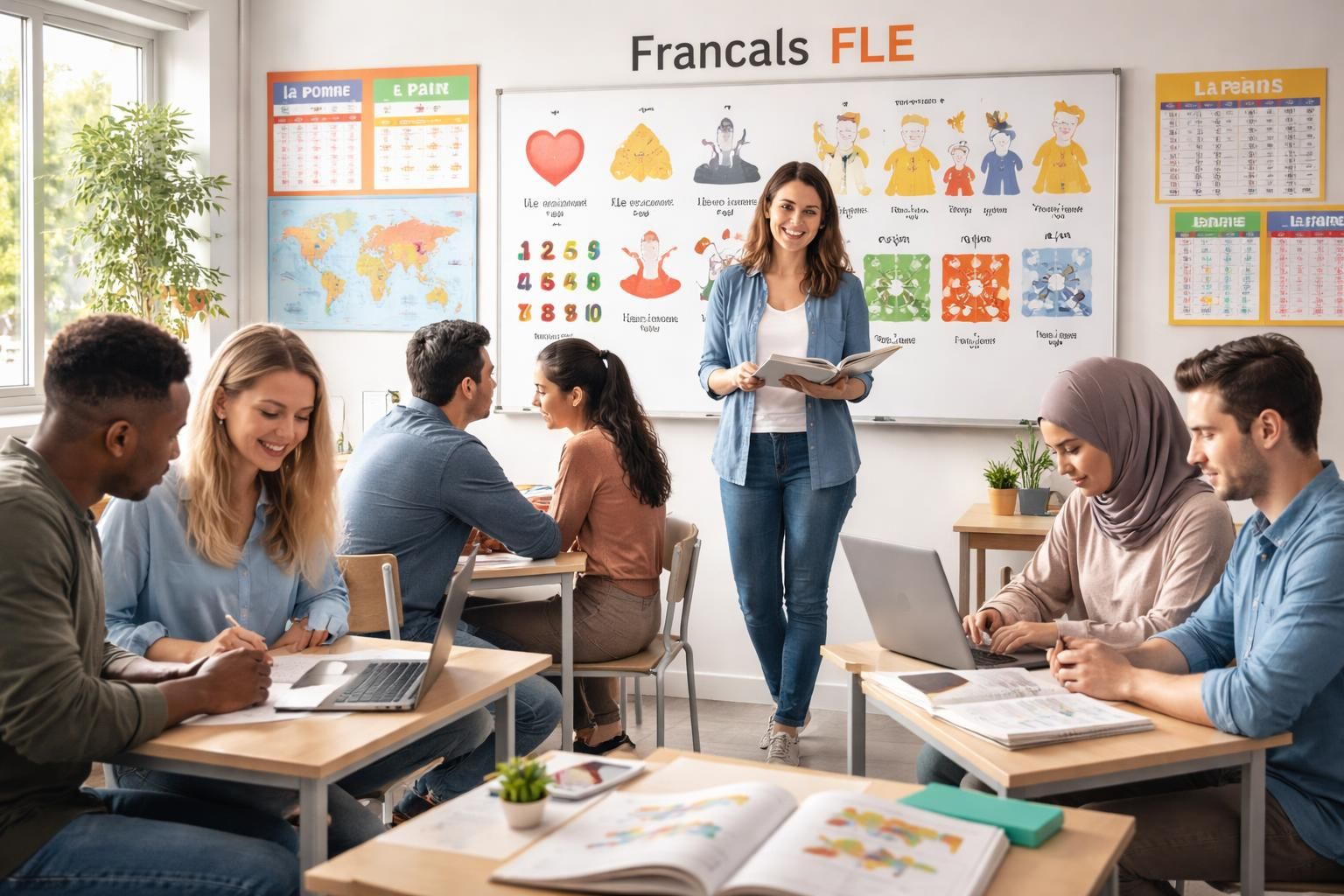 découvrez un aperçu complet des thématiques abordées dans un cours fle niveau a1 pour bien débuter l'apprentissage du français.