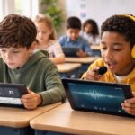 Accessibilité : sous-titres et dictée vocale sur tablette tactile pour élèves