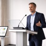 Conférence : prompteur + slides sur tablette tactile setup simple