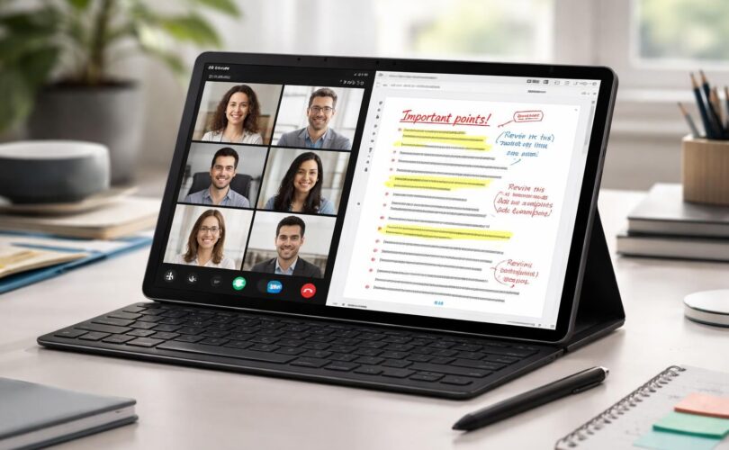 découvrez nos cours à distance optimisés avec une tablette samsung, incluant visioconférence, pdfs interactifs et outils d'annotations pour une expérience d'apprentissage efficace et flexible.