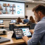 Cours hybride : gérer visio + slides depuis une tablette Windows en salle