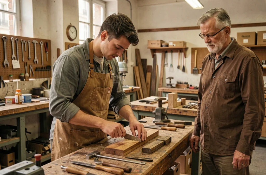 Apprenti en atelier pratique à l'EPB Paris École de Paris des Métiers